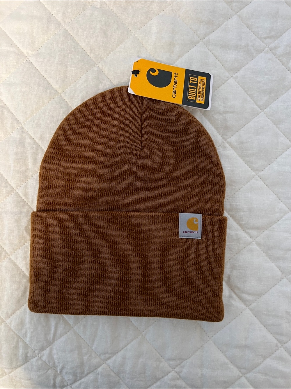 Carhartt Brown Knit Cuffed Beanie